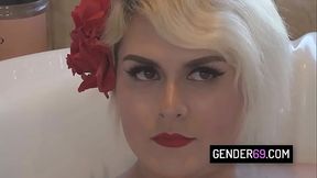 Blonde trans milf Isabella Sorrenti fucking hot stud