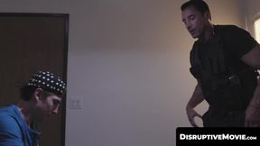 DisruptiveMovie.com - Straight Jack Hunter takes officer Nick Capra's raw cock in off