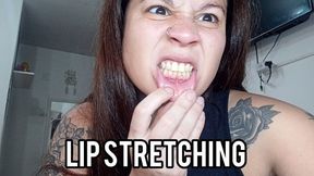 Stretching my lips!