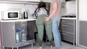 Furious Stepfamily Fornication: Stepbro's Hard-On Invades Mom's Rear Door Blazing Blowjob