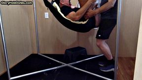 Moustache mature anally ravaged on sex swing