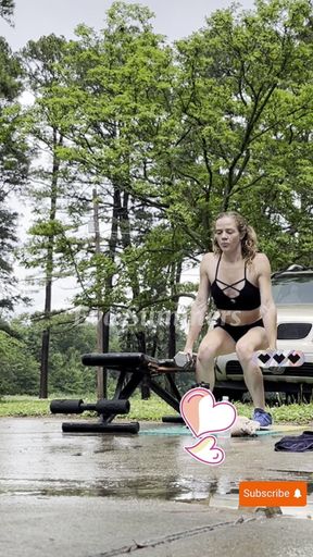 Eva Summers 2025 June Squats | Squats & Thrusters | Decline Bench Sit-ups Workout