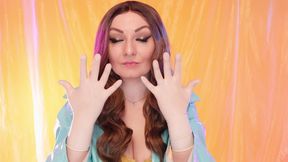 Amazing relax video with ASMR by Arya Grander, latex surgery gloves fetish