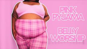 Pink Pyjama Belly Worship - Bella Trixxx SSBBW Goddess Worship JOI 720p