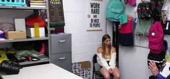 ShopliftersPunished: Redhead Mazy Myers Gets Tough Security