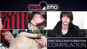 HomoEmo: Compilation of skinny lads working hard on their stiff meat and tight ass in bed