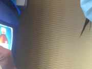 EXHIBITIONIST - JusAgirl walking down the hall in hotel naked.
