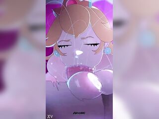 Princess peach sloppy blowjob-sex