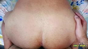 camilo brown fucking tian pineda s rounded ass in doggy until he cums over his hole