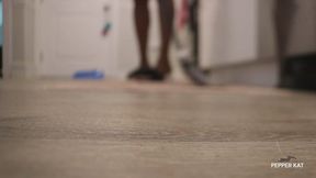 Naked Chores: Cleaning in Heels