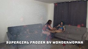 WonderWoman Freezes Supergirl for her pleasure 2