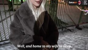 I Met a Real Street Prostitute, fucked her in a fur coat and finished on a pretty face