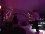 Well hung white boy tears up tight black pussy BTS