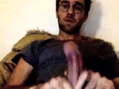 French Stud Shoots a Big Load - Amateur Webcam Solo