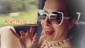 Roadtrip Cum - Foot Tease, New Pussy Piercing and Real Orgasm