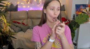 sucks deeply and sweetly