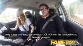 Sex Driving School Slim hot redhead minx fucks better