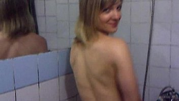 Dirty GF gets her ass filled with an enema