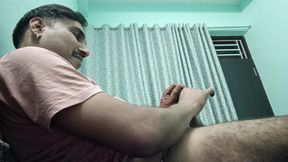 Indian police officer uncle get shower and masterbation show