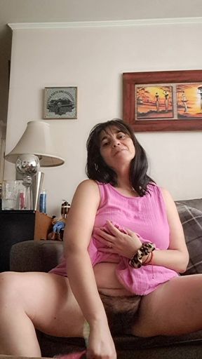 Hot Stepmom Showing Hairy Pussy Stepson