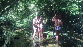 waterfall gangbang: slim twink takes multiple hung black studs raw 41 34