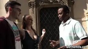 Hot wife Suzie sun balls-deep throats a huge BBC while her husband watches.