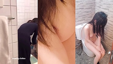 Pissing scene(Japanese slender girl)