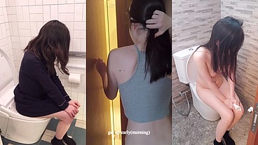 Pissing scene(Japanese slender girl)