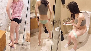 Pissing scene(Japanese slender girl)