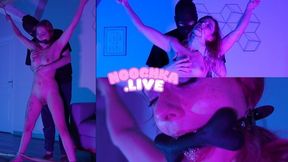 Bondage Bdsm - Petite French Alt Girl Squirts Tied Up By Her Dom