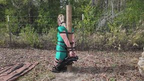 Fayth Strapped & Gagged To Post Outside - Mp4