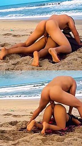 Stranger bangs my Latina ass on public beach