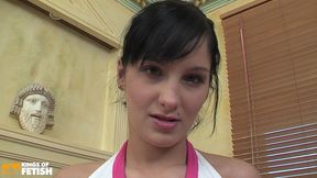 nasty teen fists her tight holes before getting hammered by a older man