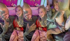 Non Binary Slut Gets Destroyed in Rough Threesome Pussy Fuck Cumshot on Faces