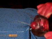 Cockring on, Fleshlight fucked, balls drained