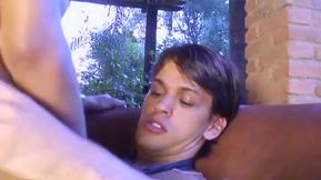 The first time of a boy with an unleashed shemale!