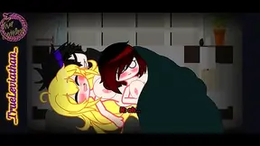Cute Anime GF Surprised by Naughty Urination Prank from Mischievous BF