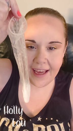 Wife shows Cuck what a real man can do with a Condom   Clip 1