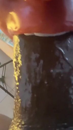 BBC Toy Throat Fuck Experience