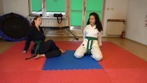 Mary and Clara fierce fight in Karate-gi