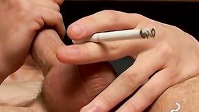 ”Smoke & stroke fun with magnetic  twink at midnight”