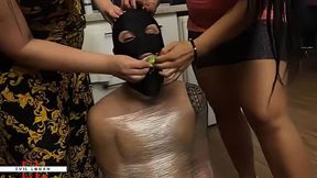 Mistress lohan shoe bread and lunch time for slave