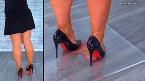 215 Lucy Split Cam - Crushing The Cum From Your Balls Under Plexiglass & Our Hot Louboutin Heels - Cock Trample Trampling CBT Ballbusting Shoejob