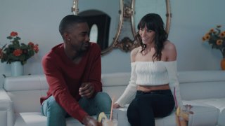 Dark Haired Doll Vera King Sucks and Fucks His Big Black Cock