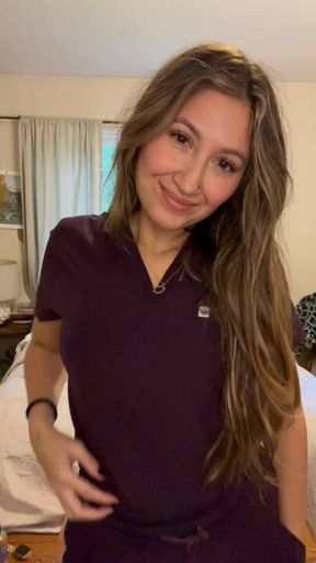 After a long day at the dental office I need a release! Watch me strip out of my scrubs and masturbate with my toys baby! Let's cum together baby!💕