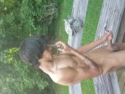 Hawaiian twink Boi_Candy having some late afternoon fun outside.