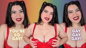 YOU’RE SO FUCKING GAY - Gay Encouragement with Humiliatrix Countess Wednesday – Verbal Humiliation, Encouraged Bi, Laughing MP4 1080p