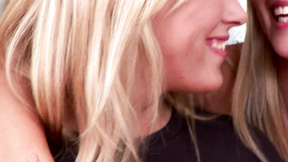 Experimenting with my sexy big titted blonde friend