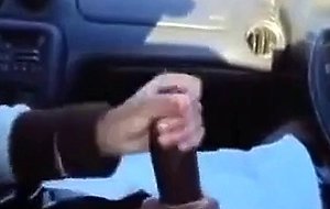 BBC gets a handjob in the car