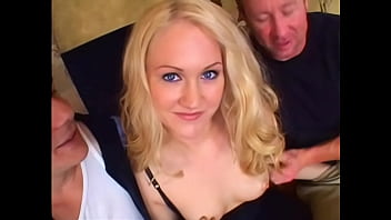 Gangbang Jamie - British Blonde with 2 Guys